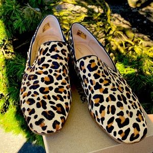 Clarke’s leopard print loafers